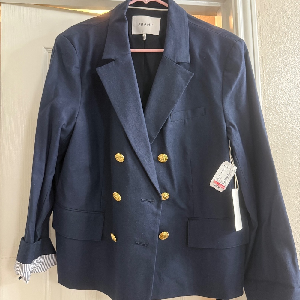 Frame navy blazer